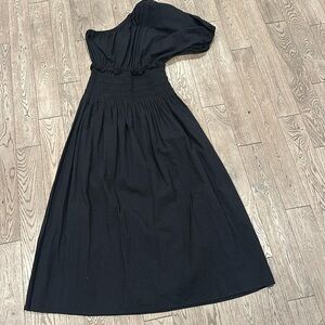 Apiece Apart One Shoulder Black Dress